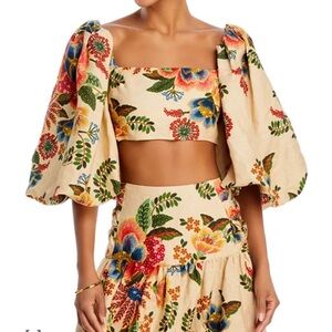 FARM Rio Multicolor Floral Crop Top